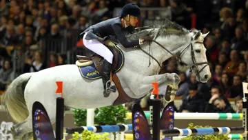 De retour avec son Winningmood (ici à Bordeaux), Luciana Diniz s'est brillament imposée ce soir lors du CDI 5* de Bâle. Photo Scoopdyga (archives)