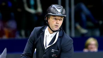 Patrice Delaveau et Lacrimoso*HDC, ici à la finale de la Coupe du monde de Lyon en 2014. Crédit photo Scoopdyga