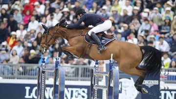 Harrie Smolders et Regina Z se sont imposés lors de la quatrième étape du Global Champions Tour. Photo Stefano Grasso