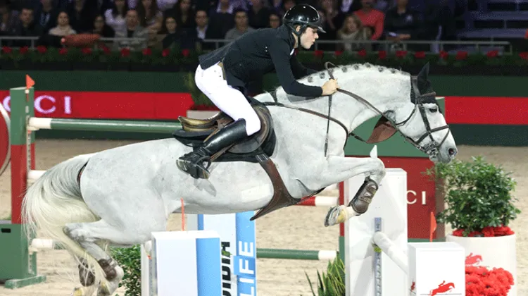 Toscan de Sainte Hermelle et Constant van Paesschen au Gucci Paris Masters, en décembre 2013. Crédit photo Scoopdyga