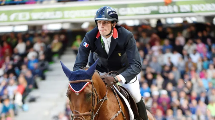 Dès le dimanche, à l'issue du test de saut d'obstacles, le contrôle antidopage de Qalao des Mers, le cheval de Maxime Livio, s'est avéré négatif. Photo Kit Houghton/FEI