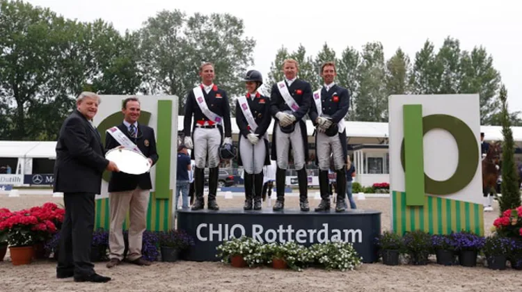 La Grande-Bretagne a remporté la deuxième étape de la Coupe des nations, hier, à Rotterdam © FEI