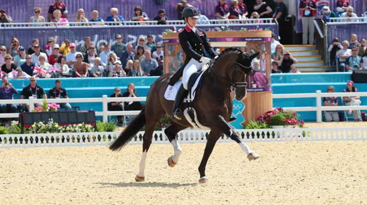 Charlotte Dujardin et son fantastique Valegro, couple champion olympique à Londres, parmi les favoris à Hickstead (photo Scoopdyga)