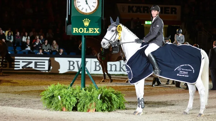 Kevin Staut et Silvana*HDC ont remporté cet après-midi à Stuttgart leur troisième Grand Prix Coupe du monde. Crédit Karl-Heinz Frieler/FEI