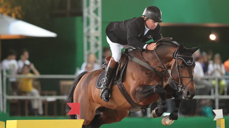Nick Skelton et Big Star ont pris la tête du classement des meilleurs couples mondiaux de saut d'obstacles. Crédit Scoopdyga