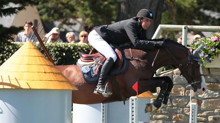 Clément Boulanger au Derby du CSIO de La Baule, l'année dernière, avec Picasso des Blés. Crédit Scoopdyga
