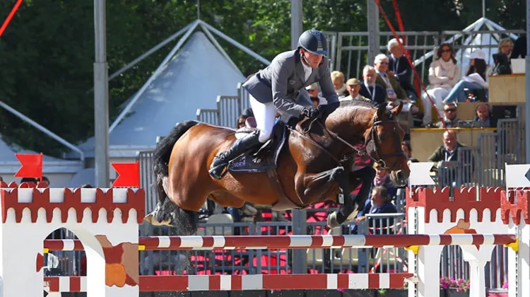 Déjà onzièmes du Grand Prix de Rome, le mois dernier, Philipp Weishaupt et Monte Bellini ont confirmé leur retour au sommet en remportant cet après-midi celui de Rotterdam. Photo Scoopdyga