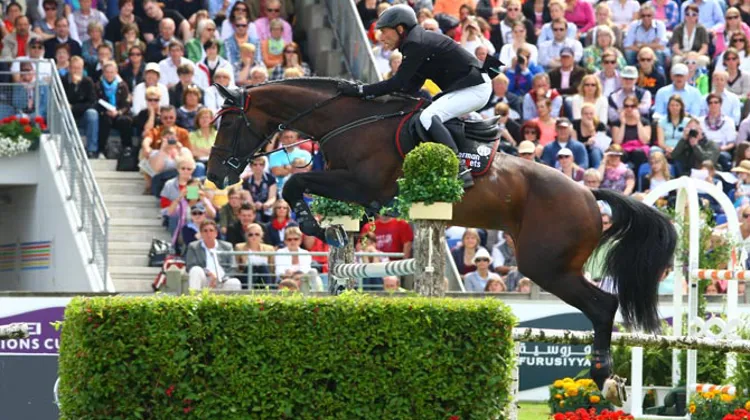 Hans-Dieter Dreher et Magnus Romeo remettent leur titre en jeu dans cette huitième étape cantilienne du Global Champions Tour © Scoopdyga