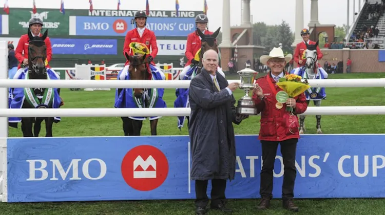 La pluie n'a pas empêché l'Allemagne de conserver son titre à Spruce Meadows. Photo Spruce Meadows Media Services.