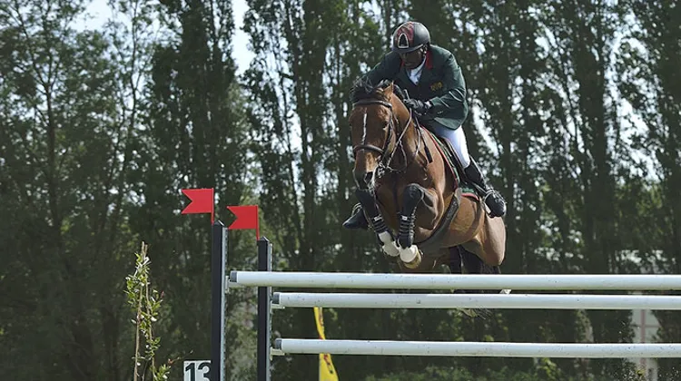 Abdelkebir Ouaddar et Quickly de Kreisker ont remporté leur septième Grand Prix international, cet après-midi au Touquet. Photo Christophe Bricot/SHT
