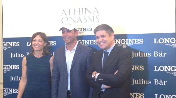 Une partie de l'organisation du Athina Onassis Horse Show s'est regroupée à l'Hôtel Bristol à Paris ce matin. Photo MPM