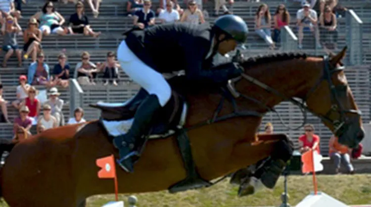  Wout-Jan van der Schans et Capetown ont... franchi un nouveau cap, cet après-midi à Fontainebleau. Photo Béatrice Fletcher/EGP