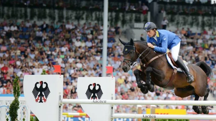 Christian Ahlmann et Codex One ont déroulé trois tours magnifiques pour l'emporter cet après-midi. Photo Pixizone