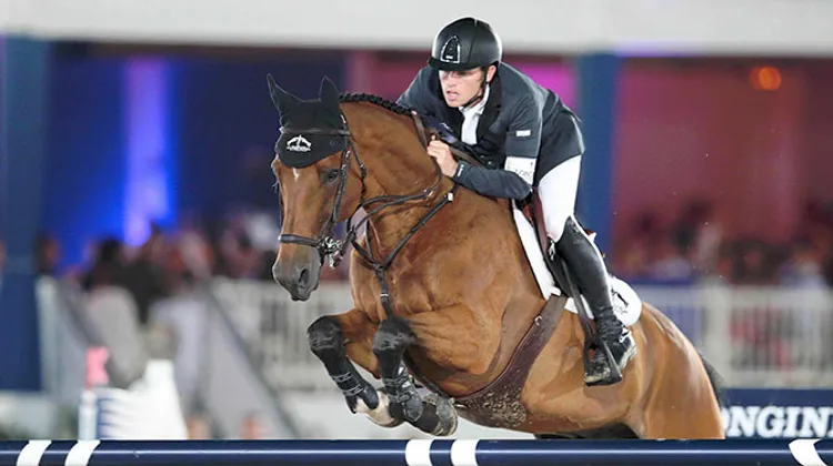 Après Cannes et Estoril, Scott Brash et Hello Sanctos ont remporté leur troisième étape de la saison, ce soir à Londres. Photo Stefano Grasso/LGCT