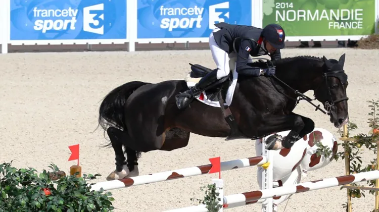 Simon Delestre et Qlassic Bois Margot, ici à Caen, ont concédé douze points ce soir. Photo Scoopdyga