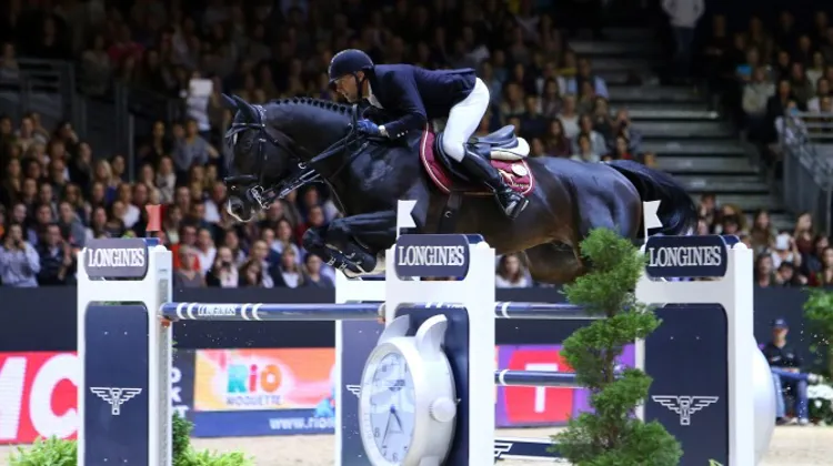 Après un très beau weekend, Simon Delestre (ici à Equita'Lyon) a terminé son année 2014 en beauté en remportant le Grand Prix Coupe du monde de Malines sur Qlassic Bois Margot. Photo Scoopdyga (archives)