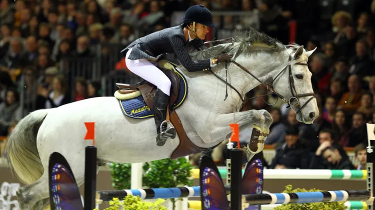 De retour avec son Winningmood (ici à Bordeaux), Luciana Diniz s'est brillament imposée ce soir lors du CDI 5* de Bâle. Photo Scoopdyga (archives)