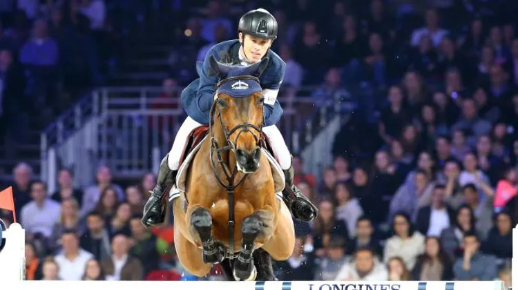 Scott Brash, ici sur Hello Sanctos, entame son quinzième mois au sommet du monde et creuse l'écart avec son dauphin, Ludger Beerbaum. Photo Scoopdyga (archives)
