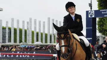 Le dernier tour d'honneur d'Itot du Château et Edwina. Photo Pauline Arnal
