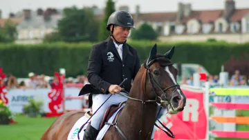 Le Suédois Rolf Göran-Bengtsson, associé à Casall Ask, a remporté le Grand Prix du Global Champions Tour de Chantilly. Photo Pauline Arnal