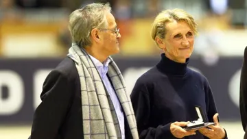 Dominique et Geneviève Mégret, honorés lors du dernier Jumping de Bordeaux. Photo Scoopdyga