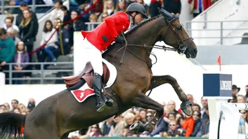 Romain Duguet ramène chez lui une deuxième coupe en 5* après sa victoire aujourd'hui dans le Grand Prix du CSIO 5* de Saint-Gall avec Quorida de Trého.