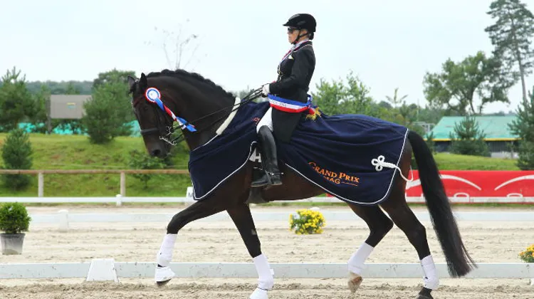 Myriam Victor Thomas a remporté l'Amateur Élite ce matin avec Qwismel d'Hebecourt. Photo PSV Morel
