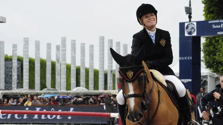 Le dernier tour d'honneur d'Itot du Château et Edwina. Photo Pauline Arnal