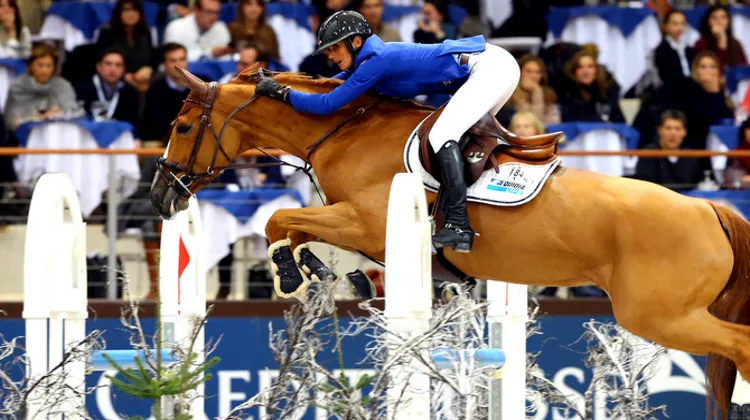 Pénélope Leprévost et Flora de Mariposa, ici au CSI 5* de Genève, ont démarré leur weekend en fanfare à Zurich. Photo Scoopdyga (archives)
