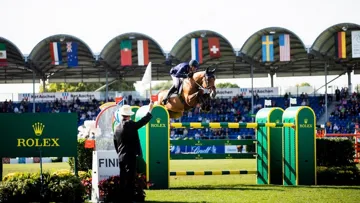 Daniel Deusser et Killer Queen VDM sur la piste du mythique CHIO d'Aix-la-Chapelle.