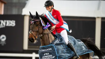 En selle sur Cuma, l'Autrichienne Katharina Rhomberg a signé l'unique double sans-faute de l'épreuve. 