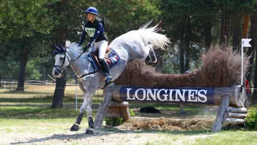 Anouk Canteloup et Daniel del Impermeable aux Européens Juniors de Fontainebleau en 2018.