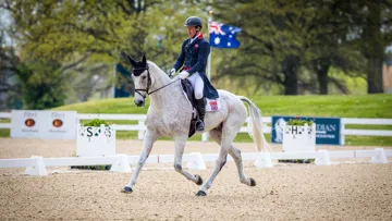 Oliver Townend lors du dressage avec Ballaghmor Class.