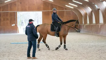 Séance de travail pour Karim Laghouag et Triton Fontaine sous l’œil de Serge Cornut.