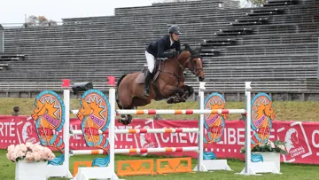 Clément Gras a été le seul cavalier a réussir à sortir du Grand Parquet avec une ardoise vierge