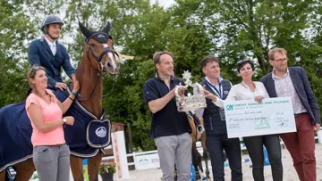 Maxime Debost, ici lors de sa victoire au Derby du Royal Jump de Bertichères