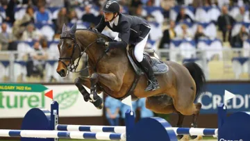 Steve Guerdat, vainqueur de l'édition 2014 aux rênes de son fabuleux Nino des Buissonnets