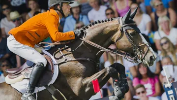 Maikel van der Vleuten et IDI Utopia ont contribué à la victoire des Vestes oranges dans la Coupe des nations de Falsterbo, dimanche.