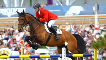 Lars Nieberg en selle sur Leonie W à La Baule.