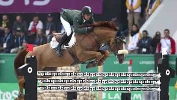 Marlon Módolo Zanotelli et Sirène de la Motte aux Jeux panaméricains de Lima l'été dernier.