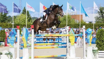 Margie Goldstein Engle & Dicas, victorieux du Grand Prix Longines de la Région Normandie à Deauville