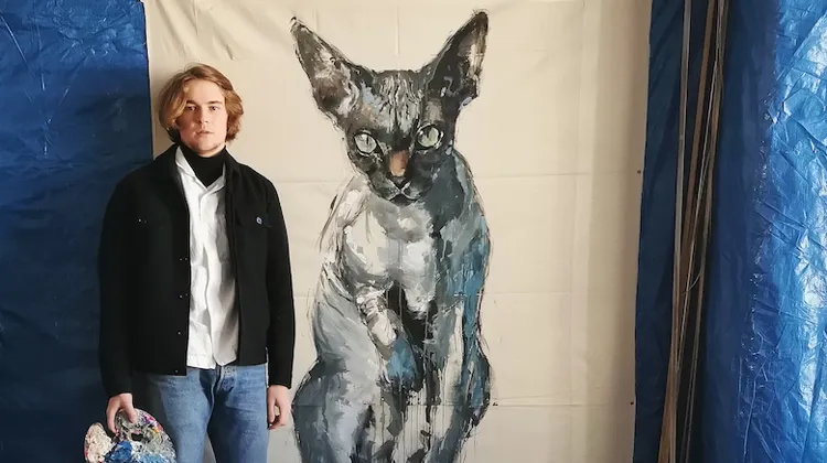 À seulement vingt et un ans, Merlin Riand n’a plus rien d’un débutant et expose déjà ses plus belles œuvres aux quatre coins de la France.