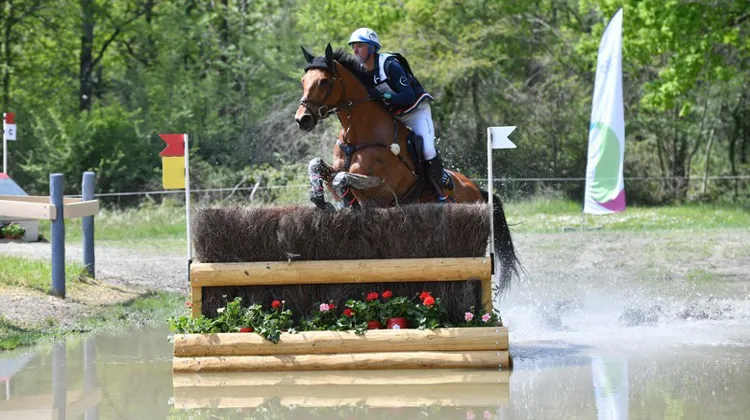 Karim Laghouag et Triton Fontaine sur le cross de Saumur.