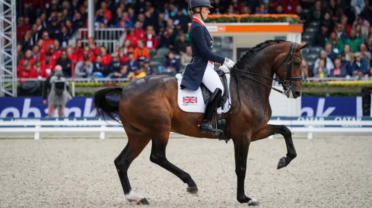 Mount St John Freestyle, ici aux championnats d’Europe de Rotterdam avec Charlotte Dujardin