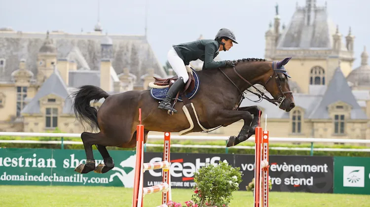 Maelle Martin est ici en selle sur le très prometteur Come On Jumper, qui sera à l'avenir monté par Jeanne Sadran. 