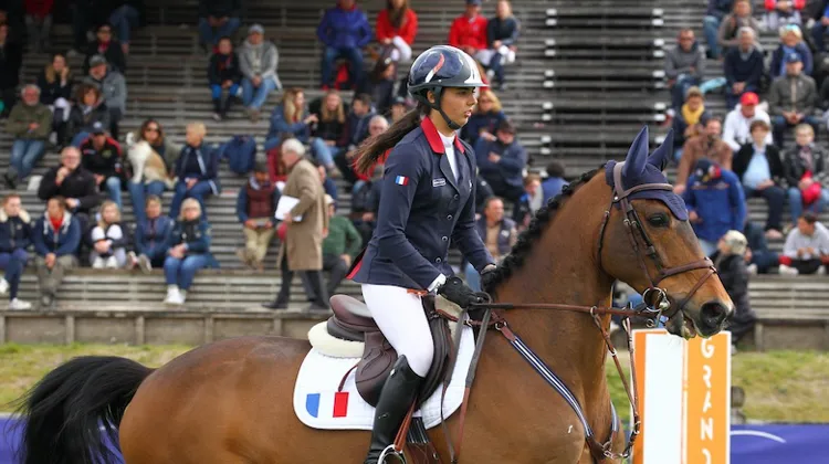 Nina Mallevaey faisait hier partie de l'équipe de France dans la Coupe des nations Jeunes Cavaliers