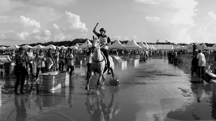 Le Français Allan Léon n'avait pu cacher son énervement à l'arrivée de la course d'endurance.