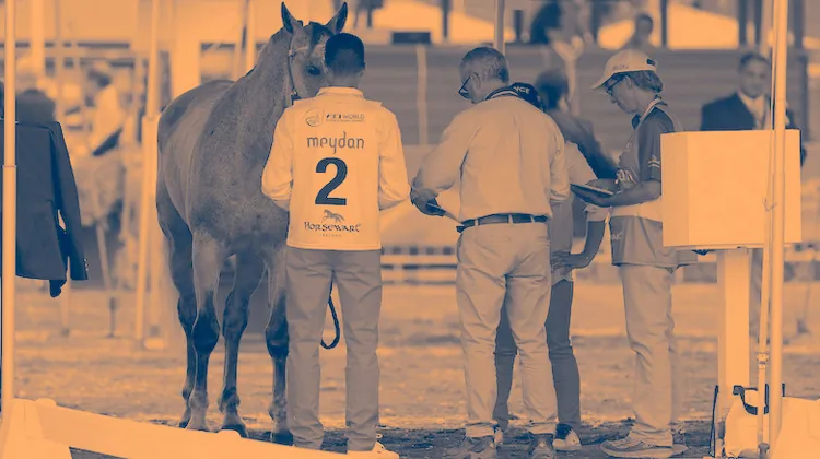 Vet gate des Jeux équestres mondiaux de Tryon.