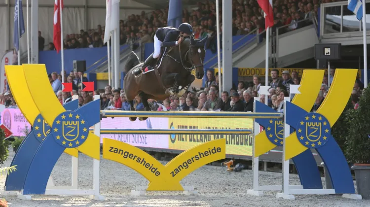 Bertram Allen en selle sur Barnike médaille d'or des chevaux de sept ans en 2014