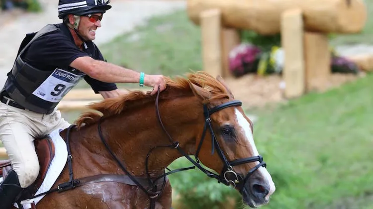 La rage de vaincre d'Andrew Nicholson, ici lors des JEM 2014, lui a permis de recouvrer sa forme d'antan et de s'envoler ainsi vers la victoire aujourd'hui dan sel CCI 3* de Bramham.